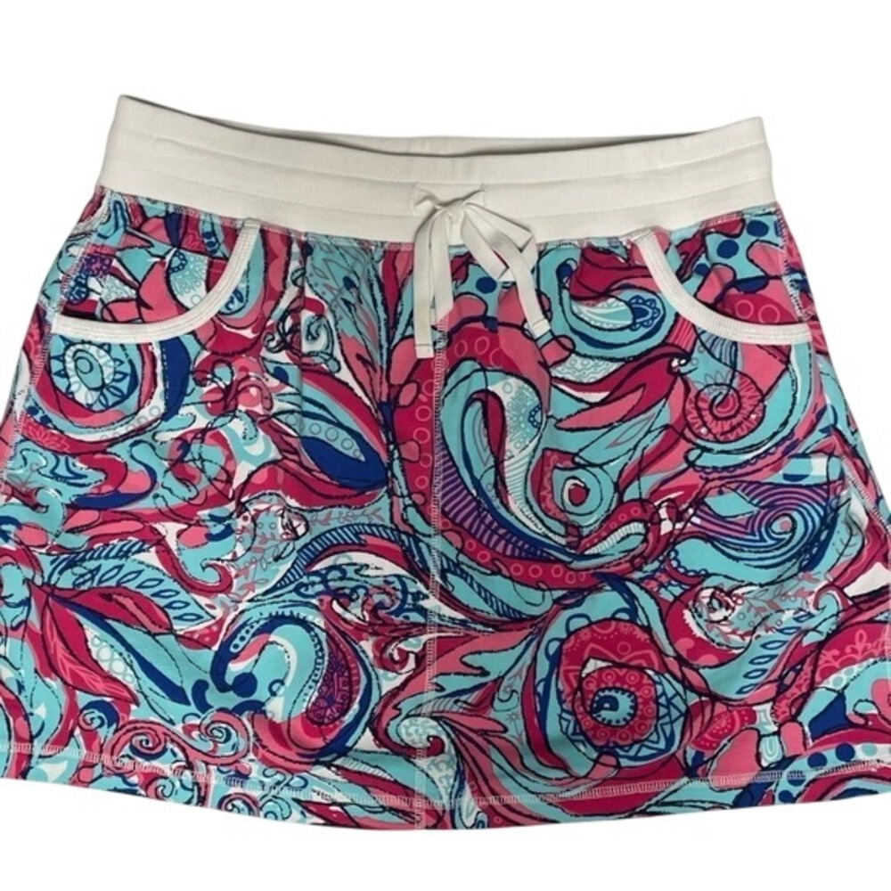 Talbots Colorful Paisley Golf Skort Women's Medium Petite